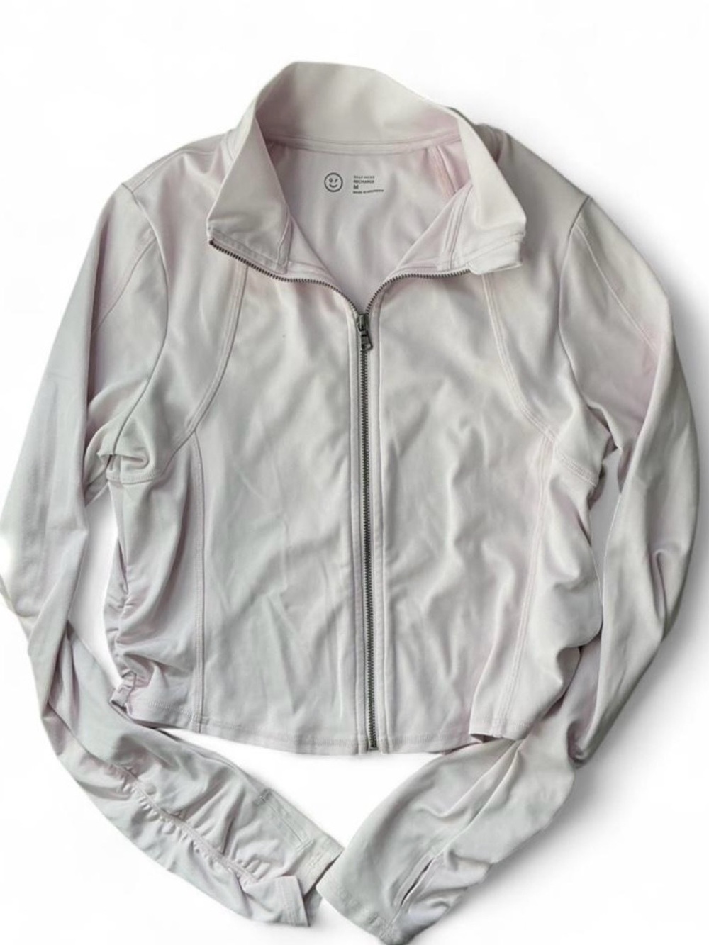 Gilly Hicks Pale Pink Zip-Up Utility Jacket